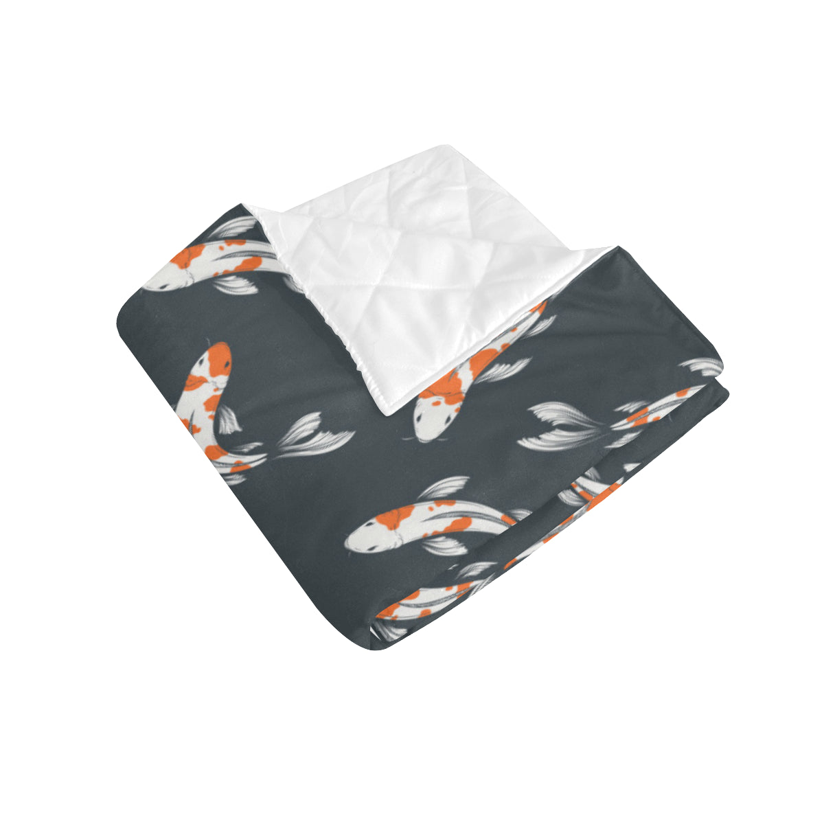 KOI Fish Pattern Print Design 04 Premium Quilt