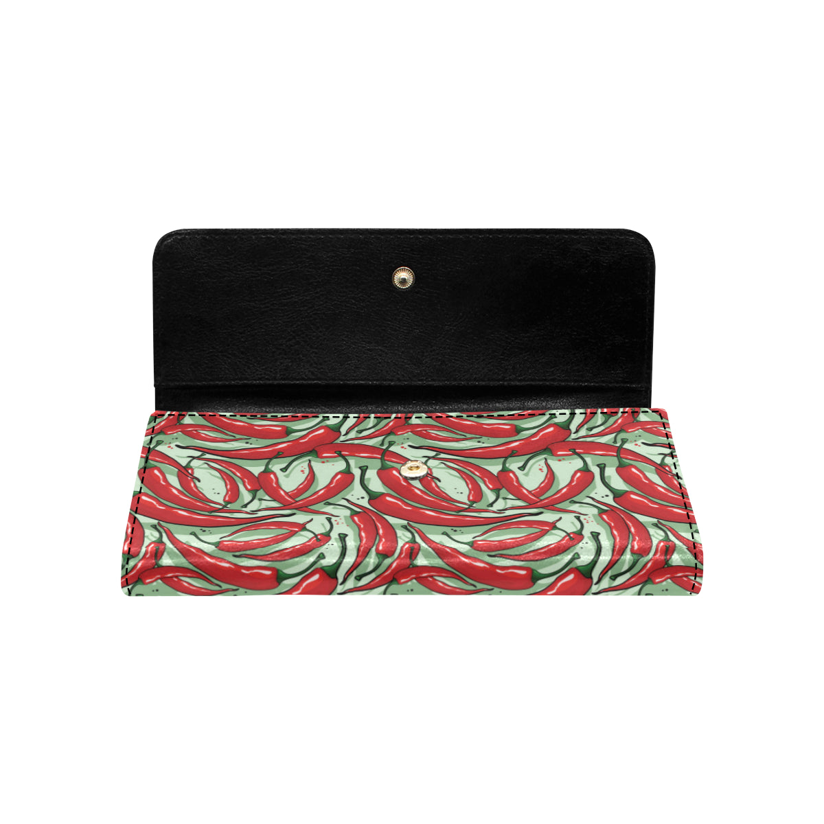 Chilli Pepper Pattern Print Design 04 Women's Trifold Wallet