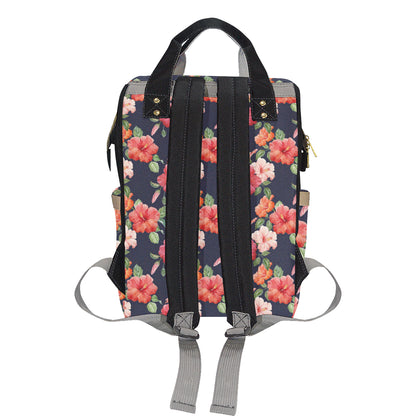 Tropical Flower Pattern Print Design TF020 Diaper Bag Backpack