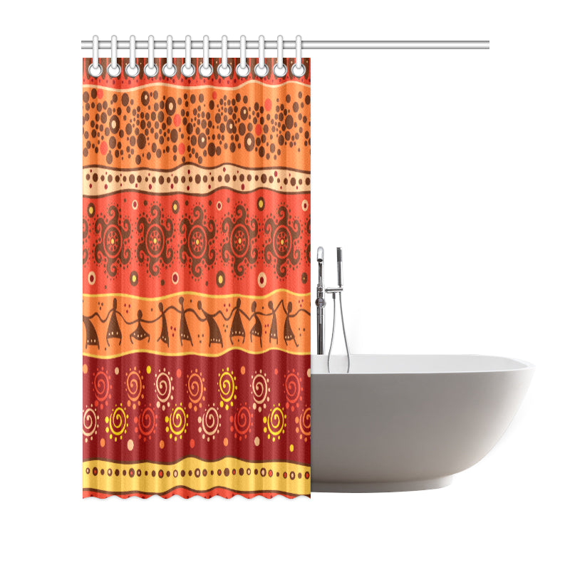 African Pattern Print Design 04 Shower Curtain