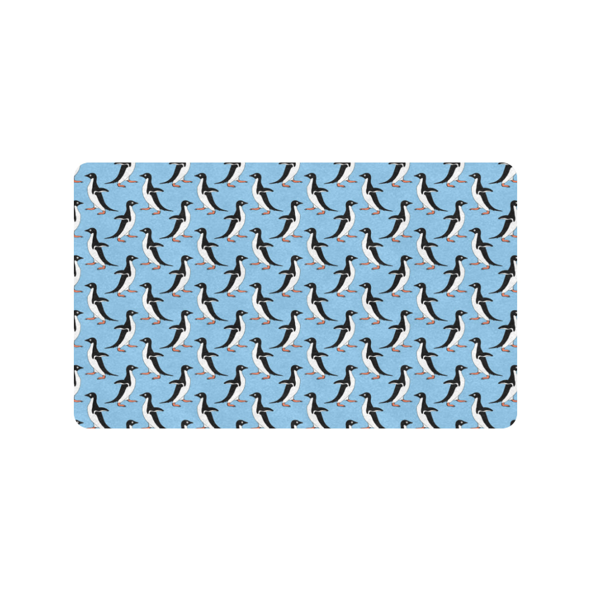 Penguin Dance Pattern Rubber Doormat