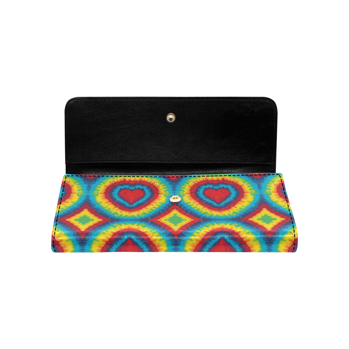 Tie Dye Heart shape Women's Trifold Wallet