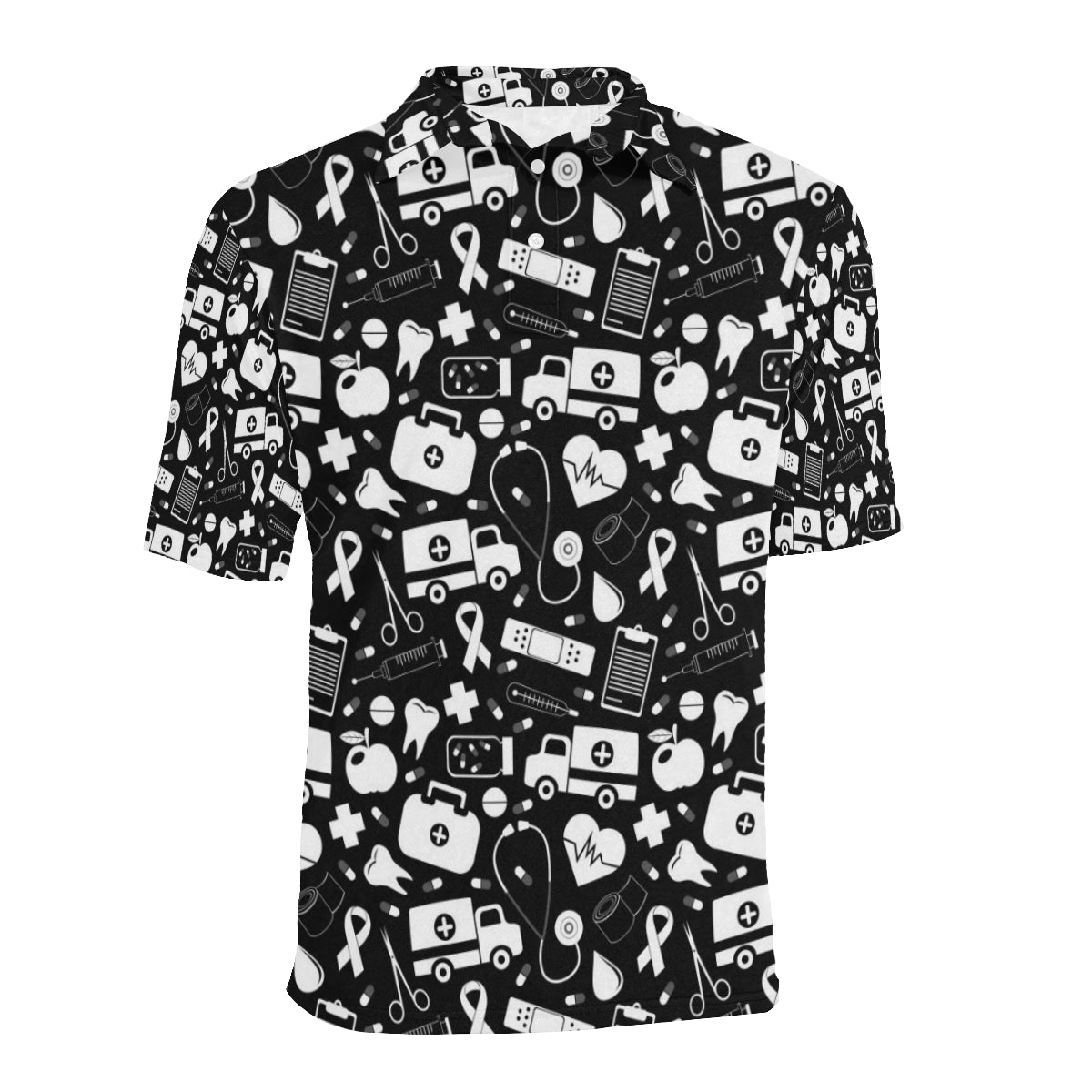 Medical Pattern Print Design 01 Men Polo Shirt