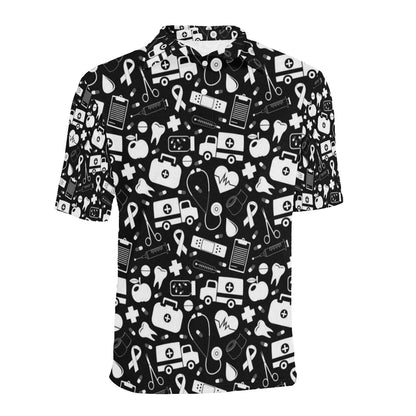 Medical Pattern Print Design 01 Men Polo Shirt