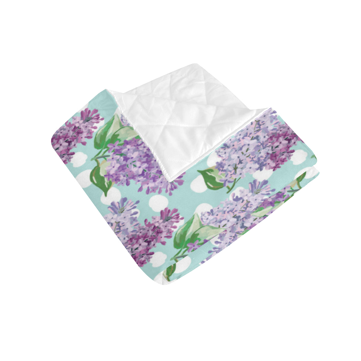 Lilac Pattern Print Design 02 Premium Quilt