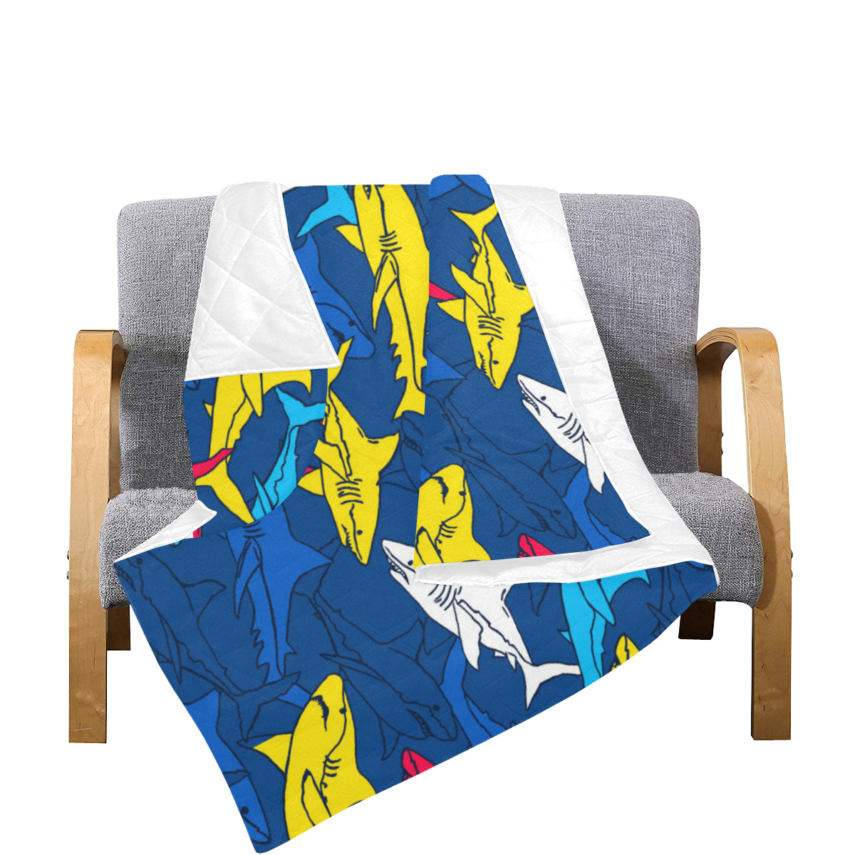 Shark Color Pattern Premium Quilt