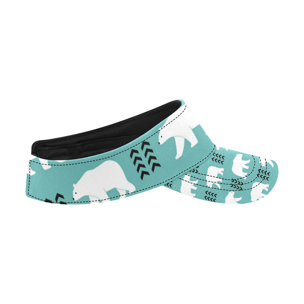 Polar Bear Pattern Print Design A05 Unisex Sun Visor