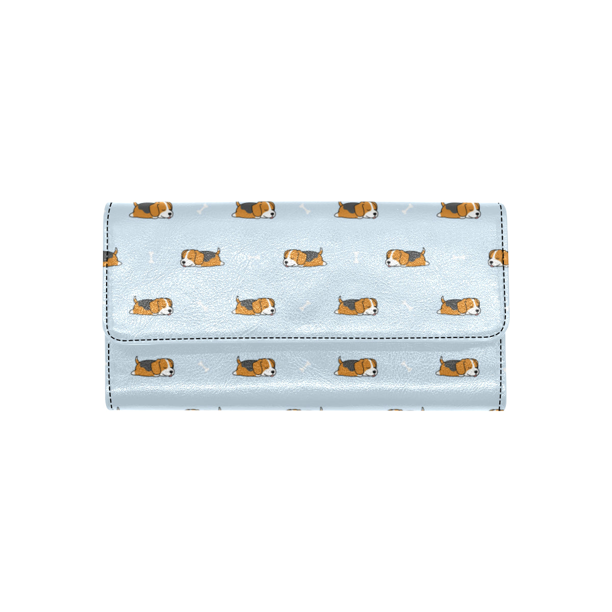 Beagle Pattern Print Design 06 Women's Trifold Wallet