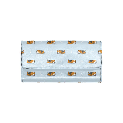 Beagle Pattern Print Design 06 Women's Trifold Wallet