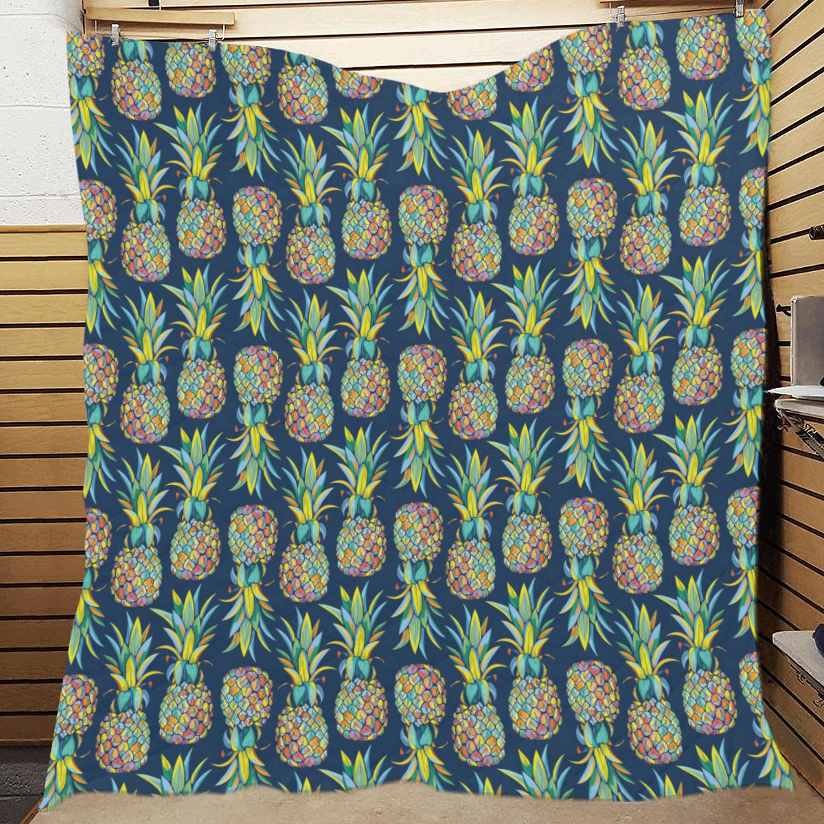 Pineapple Color Art Premium Quilt