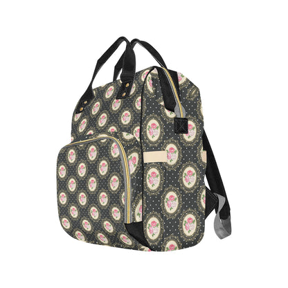 Rose Pattern Print Design RO015 Diaper Bag Backpack
