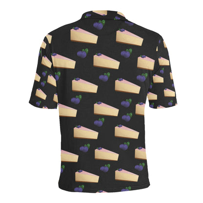 Cheesecake blueberry Pattern Print Design CK01 Men Polo Shirt