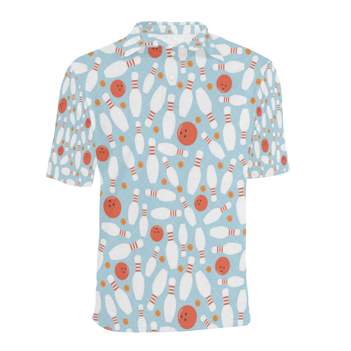 Bowling Pattern Print Design 09 Men Polo Shirt