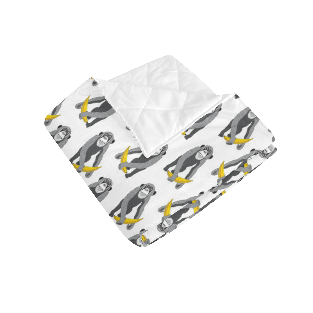 Chimpanzee Pattern Print Design 05 Premium Quilt
