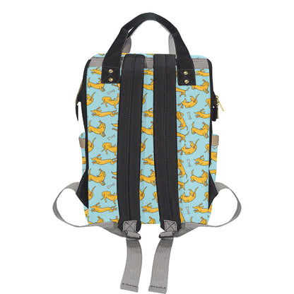 Dachshund Pattern Print Design 08 Diaper Bag Backpack