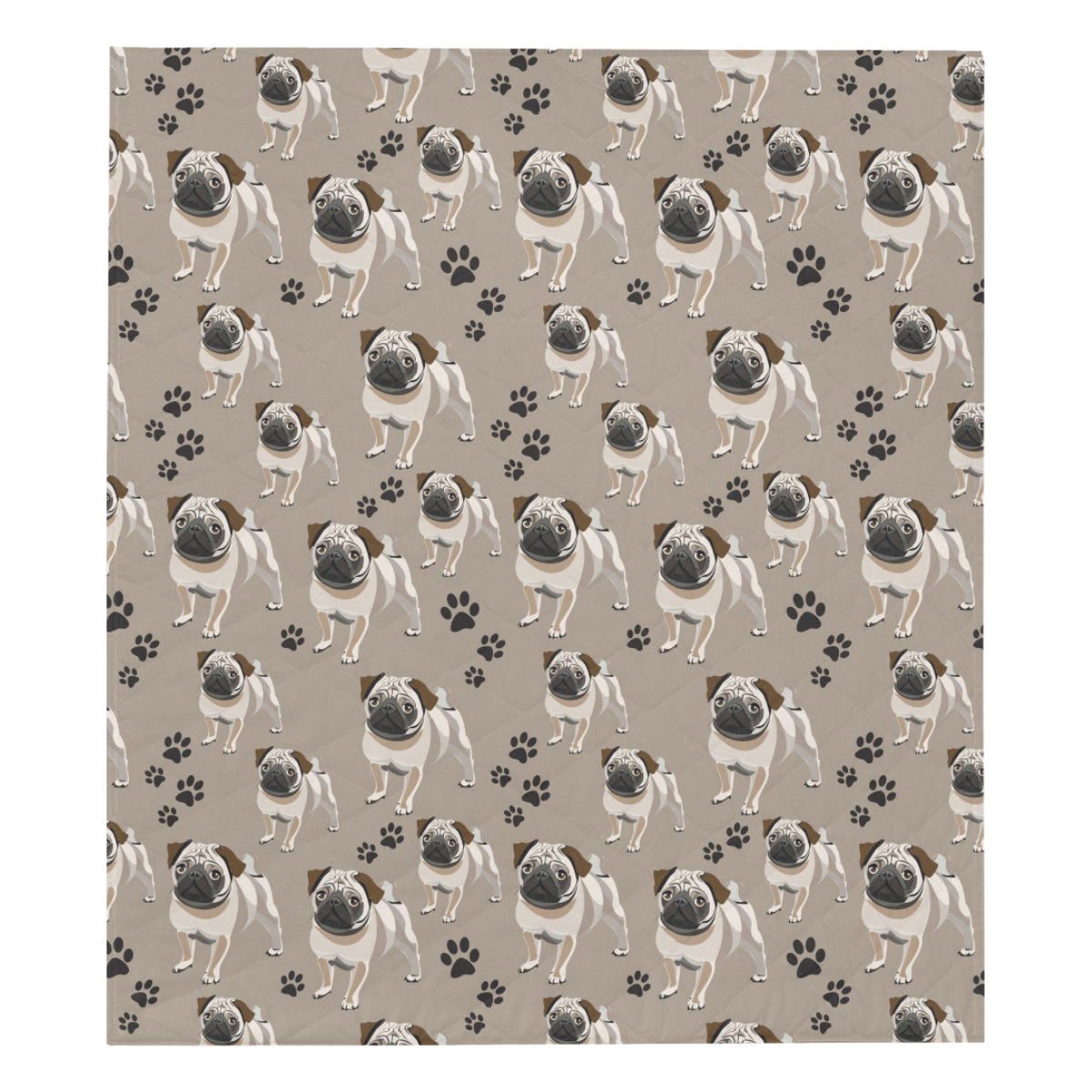 Pug Pattern Print Design A04 Premium Quilt