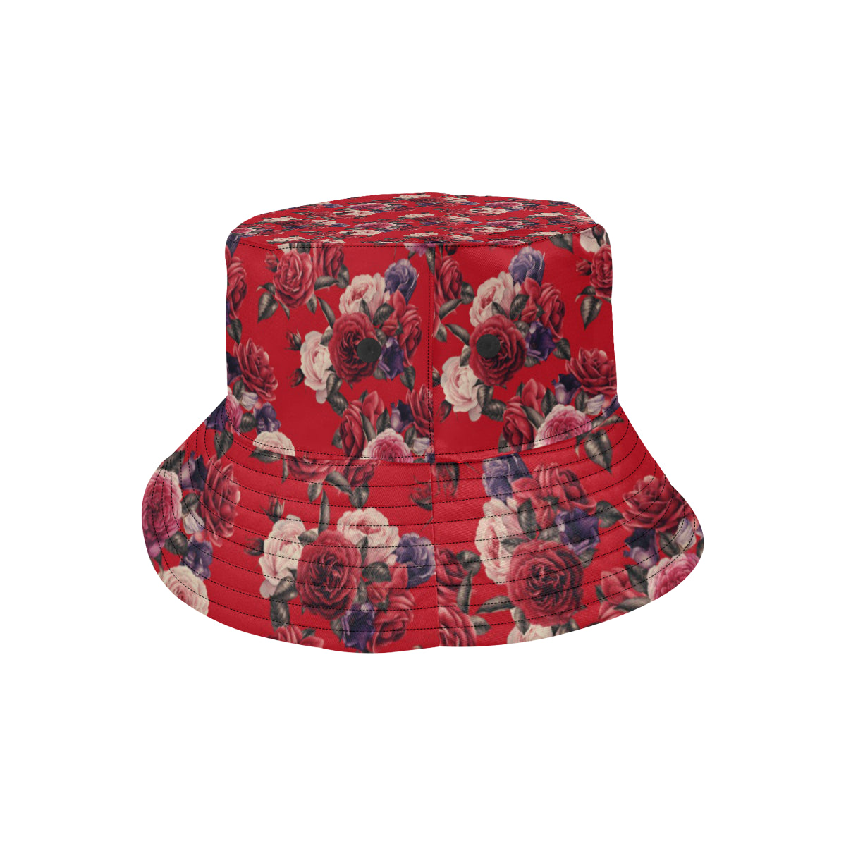 Rose Red Pattern Print Design RO07 Unisex Bucket Hat