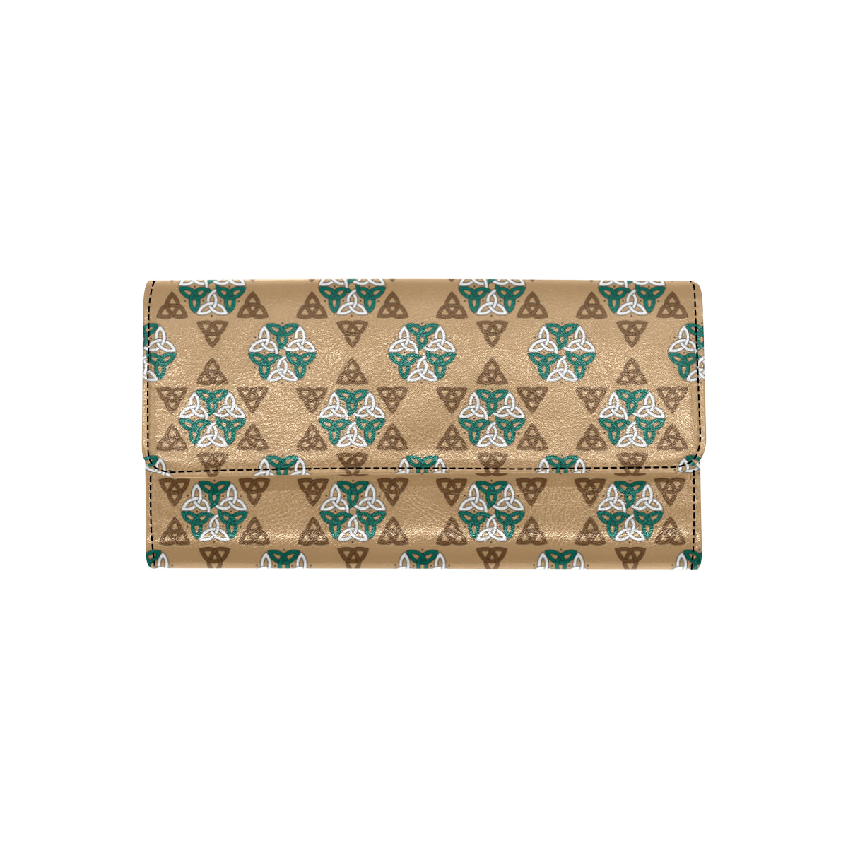 Celtic Pattern Print Design 08 Women's Trifold Wallet