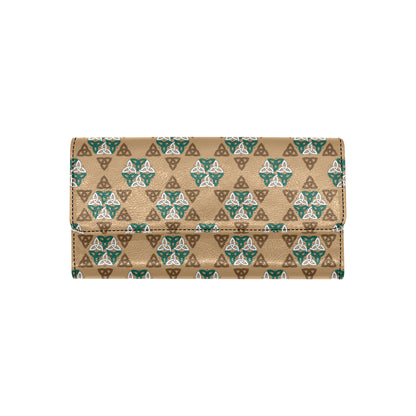 Celtic Pattern Print Design 08 Women's Trifold Wallet