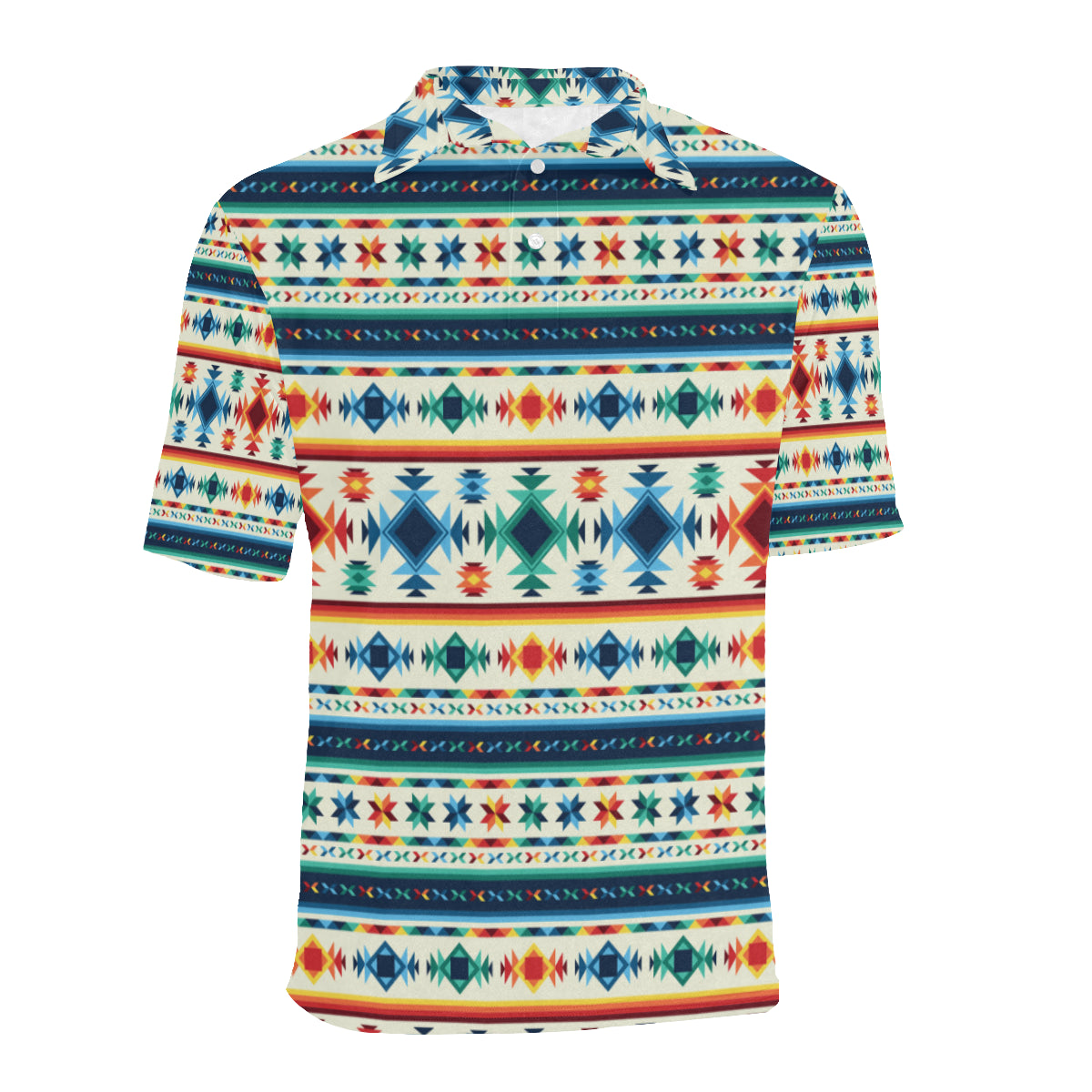 Aztec Pattern Print Design 02 Men Polo Shirt