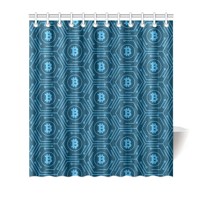 Cryptocurrency Pattern Print Design 04 Shower Curtain