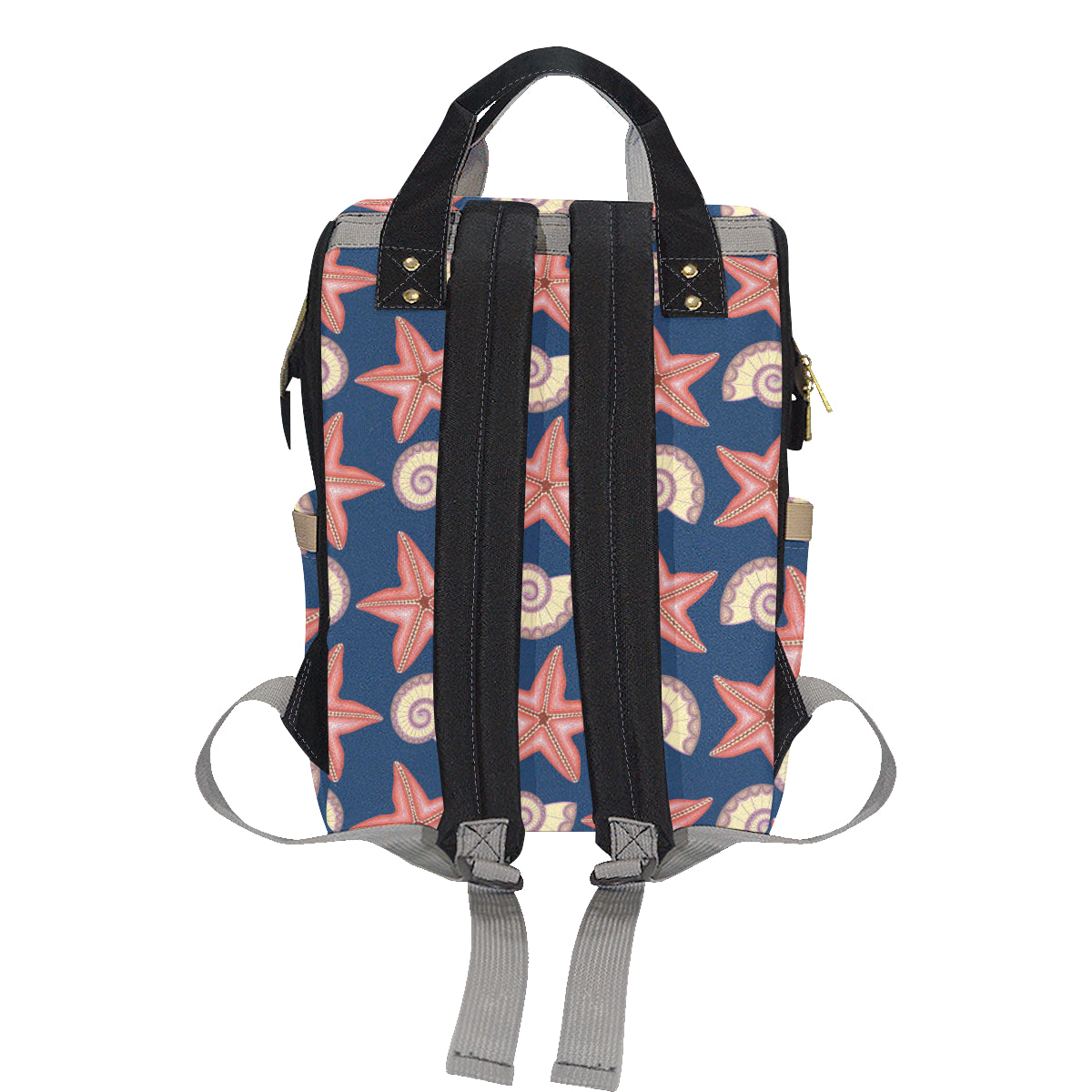 Starfish Pattern Print Design 03 Diaper Bag Backpack