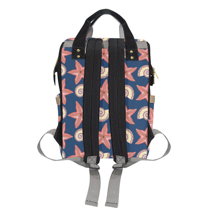 Starfish Pattern Print Design 03 Diaper Bag Backpack