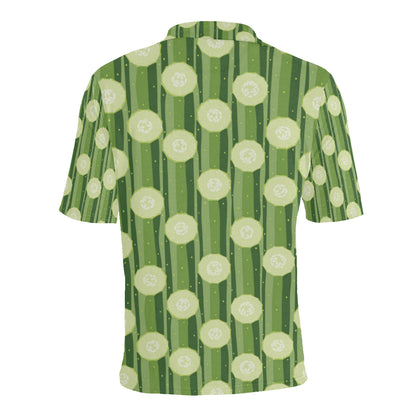 Cucumber Pattern Print Design CC03 Men Polo Shirt