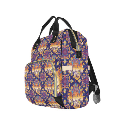 Ganesha Pattern Print Design 01 Diaper Bag Backpack