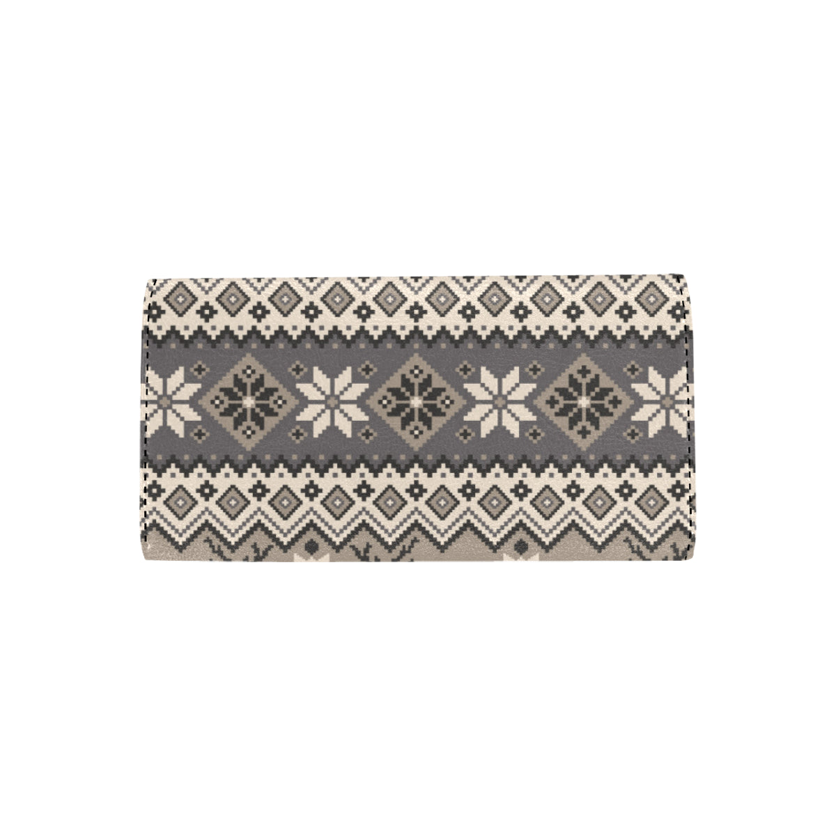 Nordic Pattern Print Design A01 Women's Trifold Wallet