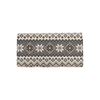 Nordic Pattern Print Design A01 Women's Trifold Wallet