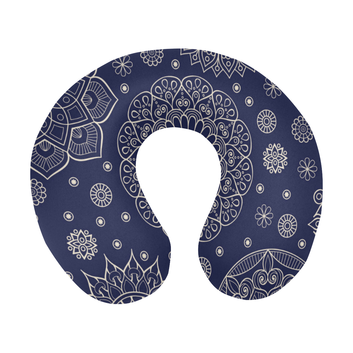 Mandala Pattern Print Design 02 U-Shaped Travel Neck Pillow