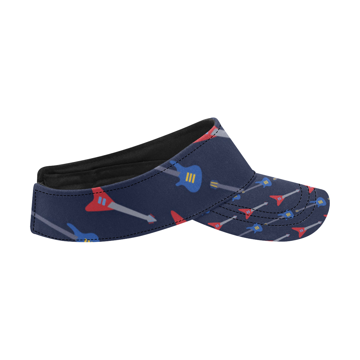 Electric Guitar Pattern Print Design 01 Unisex Sun Visor