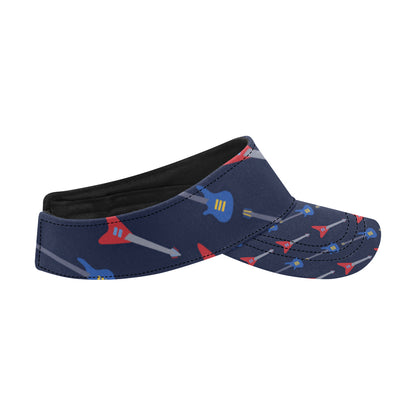 Electric Guitar Pattern Print Design 01 Unisex Sun Visor
