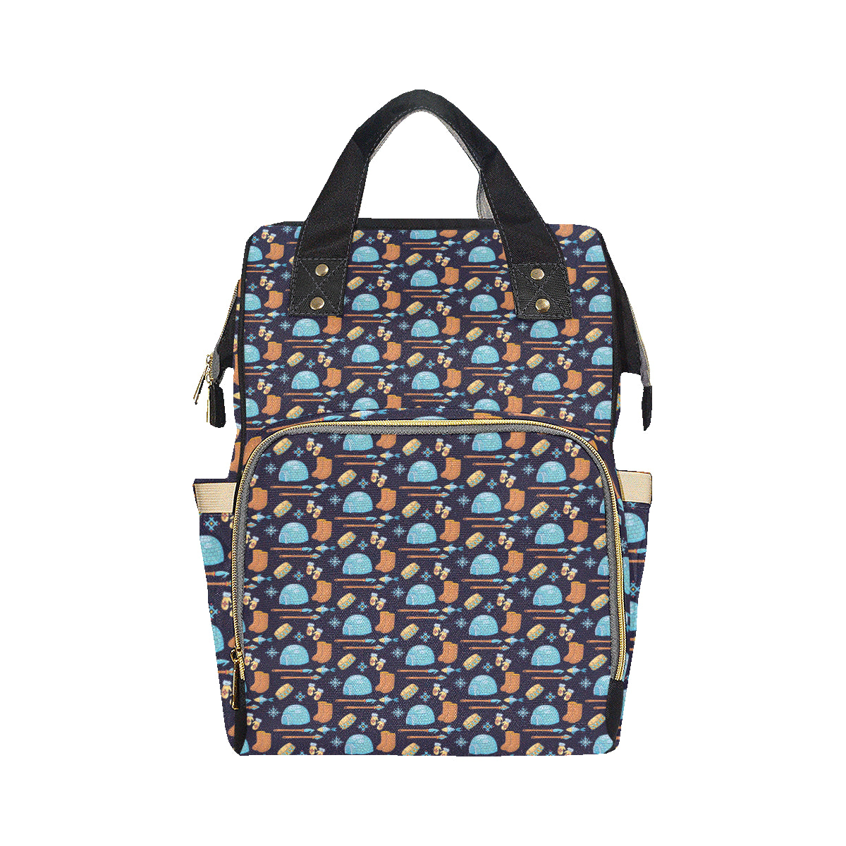 Eskimo Pattern Print Design 02 Diaper Bag Backpack