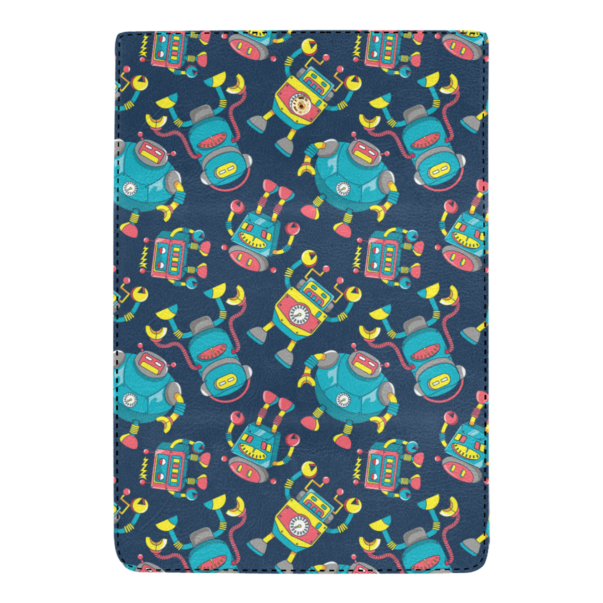 Robot Pattern Print Design A05 Women's Trifold Wallet