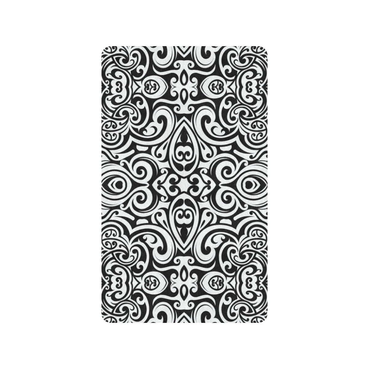 Polynesian Tattoo Pattern Rubber Doormat