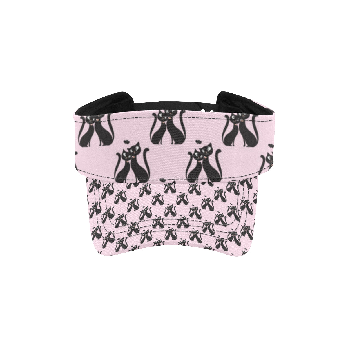 Black Cat Pattern Print Design 01 Unisex Sun Visor