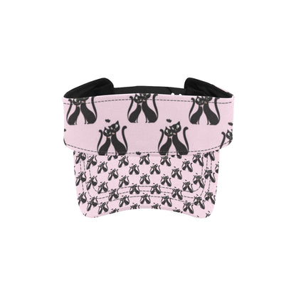 Black Cat Pattern Print Design 01 Unisex Sun Visor