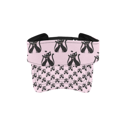 Black Cat Pattern Print Design 01 Unisex Sun Visor