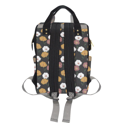 Daisy Pattern Print Design DS04 Diaper Bag Backpack