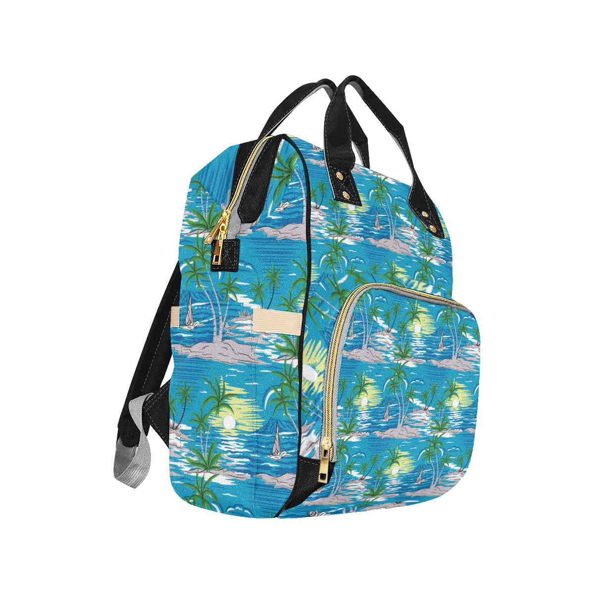 Palm Tree Beach Diaper Bag Backpack