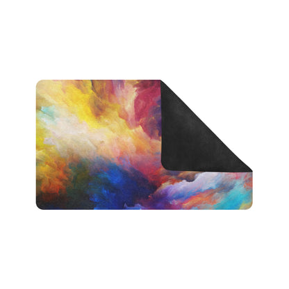 Vortex Twist Swirl Water Color Design Rubber Doormat