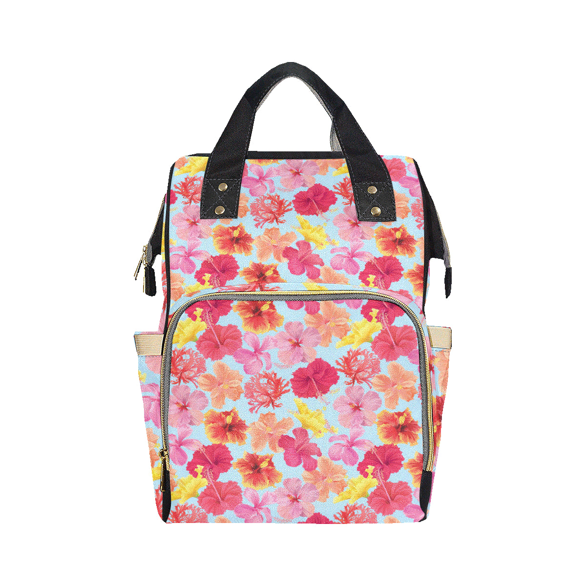 Hibiscus Pattern Print Design HB020 Diaper Bag Backpack