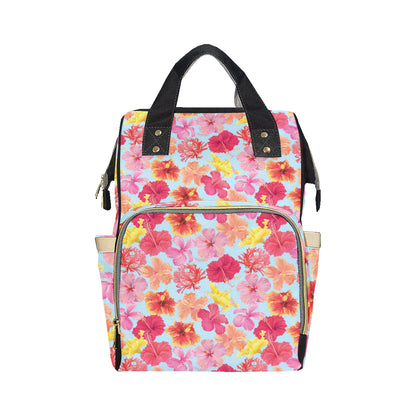 Hibiscus Pattern Print Design HB020 Diaper Bag Backpack