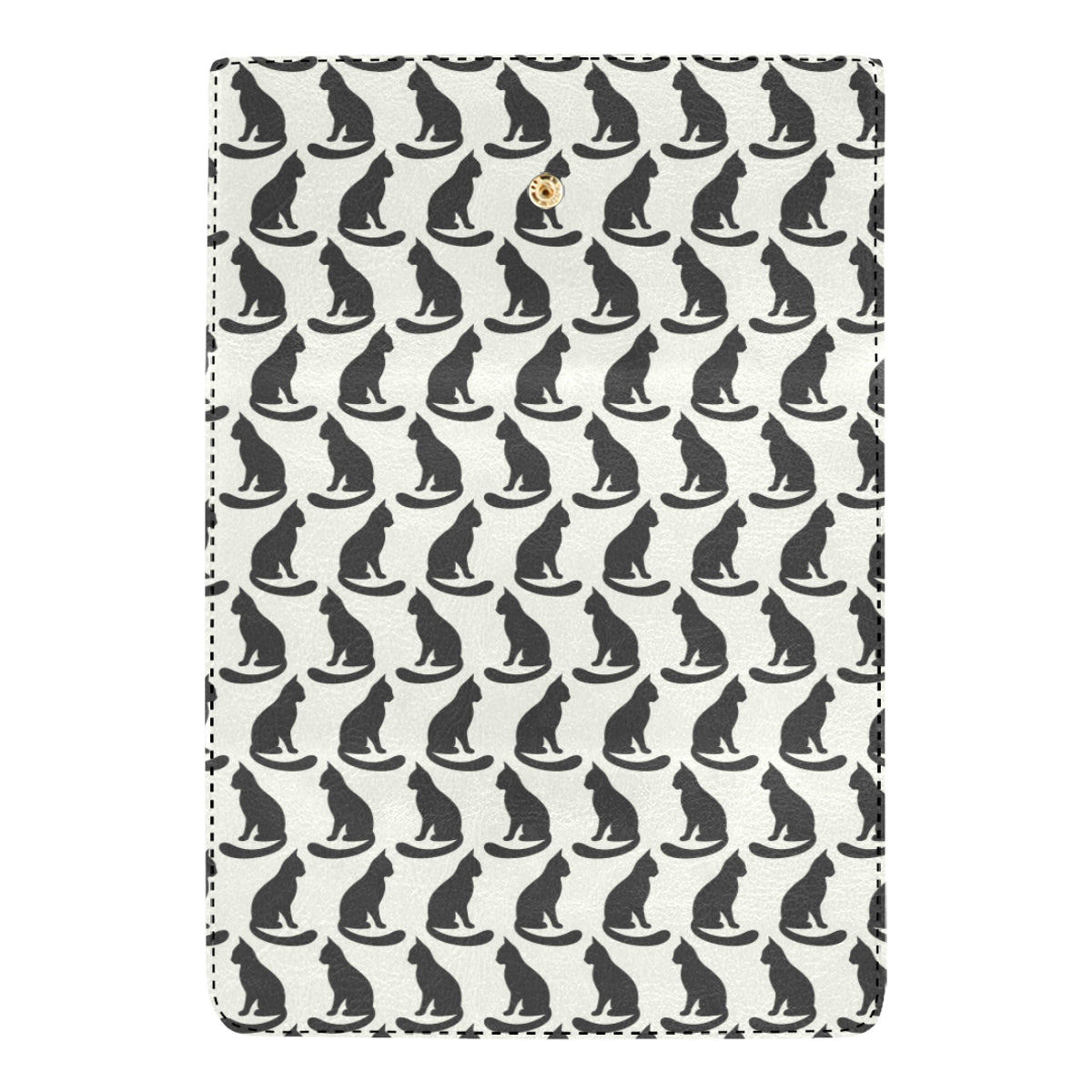 Black Cat Pattern Print Design 02 Women's Trifold Wallet