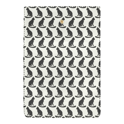 Black Cat Pattern Print Design 02 Women's Trifold Wallet