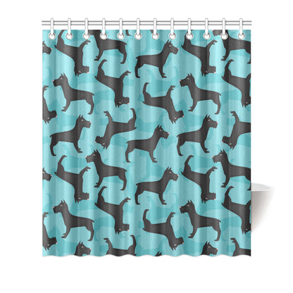 Schnauzers Pattern Print Design A01 Shower Curtain
