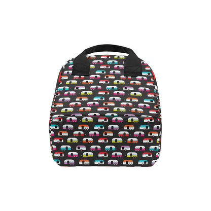 Camper Caravan Pattern Insulated Lunch Bag