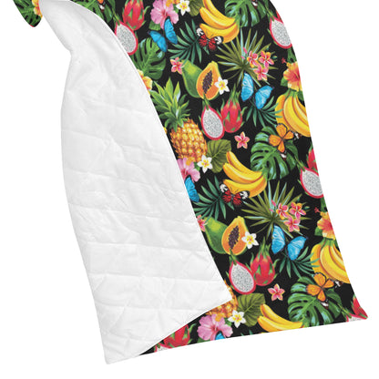 Tropical Fruits Pattern Print Design TF04 Premium Quilt